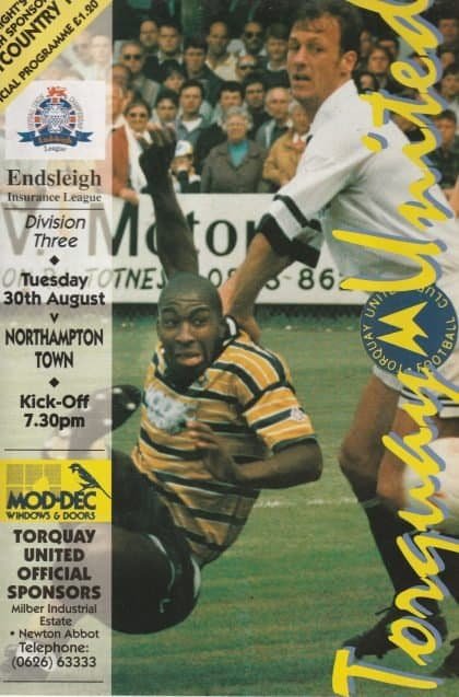 Torquay United v Northampton Town 30-Aug-1994