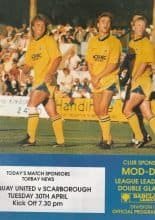 Torquay United v Scarborough  30-Apr-1991