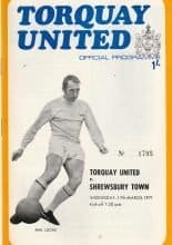 Torquay United v Shrewsbury Town 17-Mar-1971