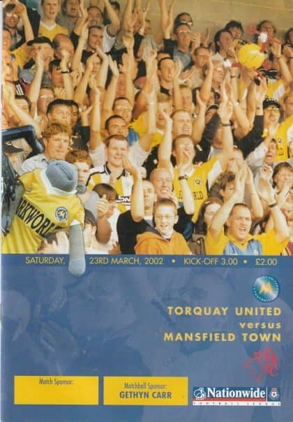 Torquay United v Mansfield Town 23-Mar-2002