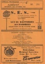 Southport v Aldershot 22-Oct-1960