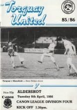 Torquay United v Aldershot 08-Apr-1986