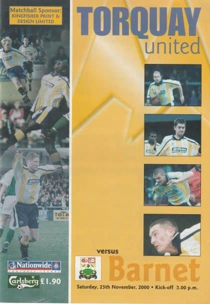 Torquay United v Barnet 25-Nov-2000