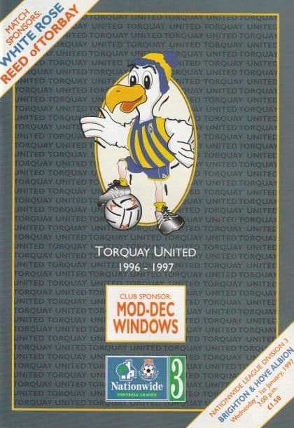 Torquay United v Brighton & Hove Albion  01-Jan-1997