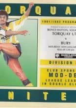 Torquay United v Bury  18-Jan-1992
