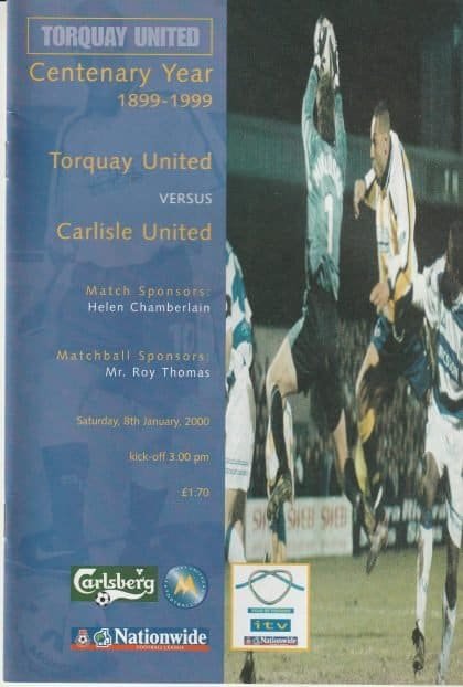 Torquay United v Carlisle United 08-Jan-2000