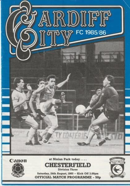 Cardiff City v Chesterfield 24-Aug-1985