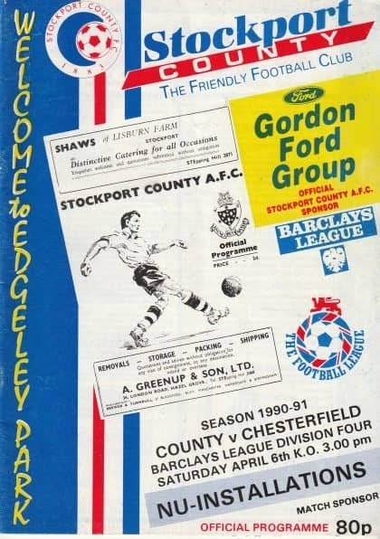 Stockport County v Chesterfield 06-Apr-1991