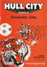Hull City v Coventry City  03-Aug-1974