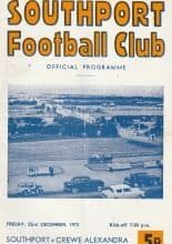 Southport v Crewe Alexandra 22-Dec-1972
