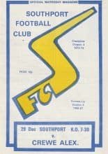 Southport v Crewe Alexandra 29-Dec-1976