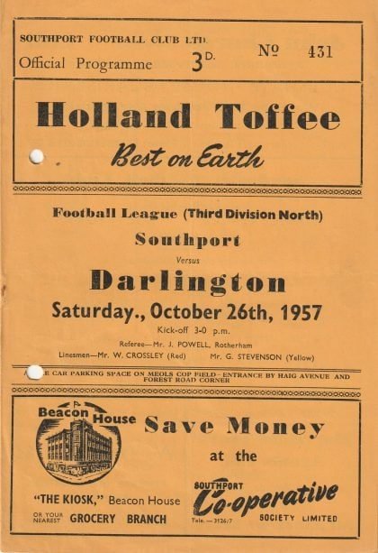 Southport v Darlington  26-Oct-1957