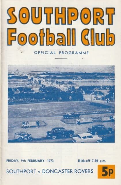 Southport v Doncaster Rovers  09-Feb-1973
