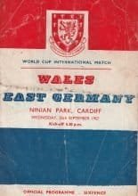 Wales v East Germany  25-Sep-1957
