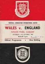 Wales v England 02-Oct-1965