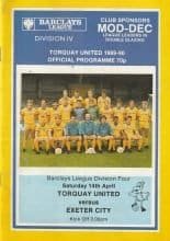 Torquay United v Exeter City 14-Apr-1990