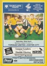 Torquay United v Exeter City 22-Apr-1989