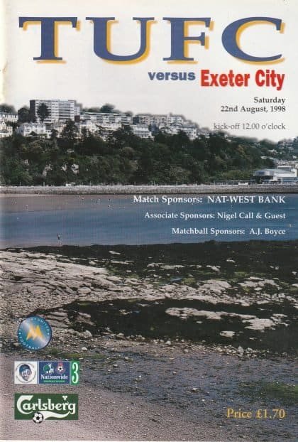 Torquay United v Exeter City 22-Aug-1998