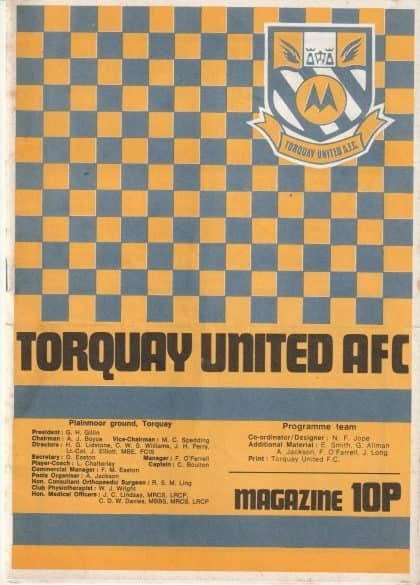 Torquay United v Exeter City 08-Apr-1977