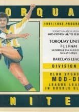 Torquay United v Fulham 31-Aug-1991