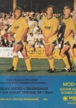 Torquay United v Gillingham  31-Aug-1990
