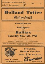 Southport v Halifax Town  15-Nov-1958