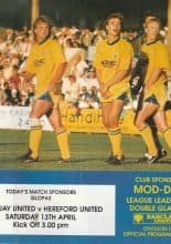 Torquay United v Hereford United  13-Apr-1991