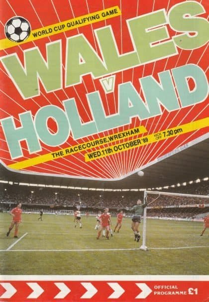Wales v Holland 11-Oct-1989