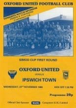 Oxford United v Ipswich Town 23-Nov-1988