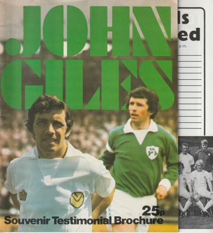 John Giles XI v Leeds United + Testimonial brochure
