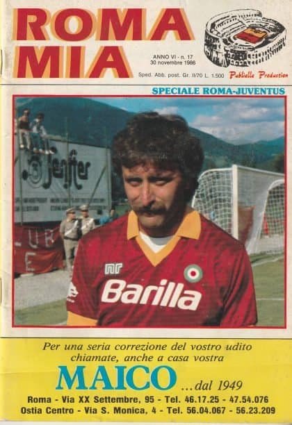 AS Roma v Juventus  30-Nov-1986