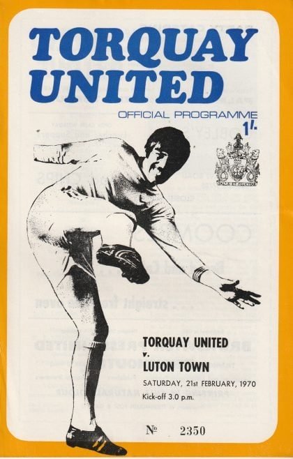 Torquay United v Luton Town 21-Feb-1970