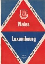 Wales v Luxembourg 20-Nov-1974