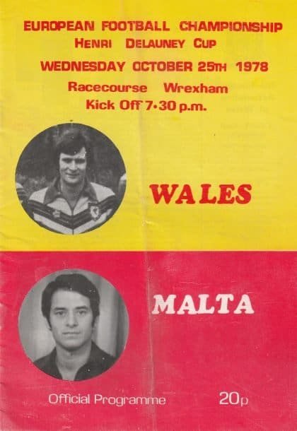 Wales v Malta   25-Oct-1978