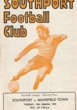 Southport v Mansfield Town  18-Mar-1975