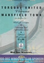 Torquay United v Mansfield Town 02-Sep-1995