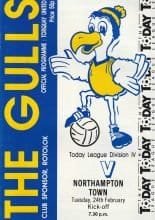 Torquay United v Northampton Town 24-Feb-1987