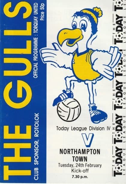 Torquay United v Northampton Town 24-Feb-1987