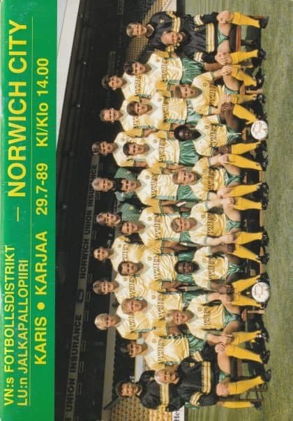 Karis Karjaa v Norwich City  29-Jul-1989