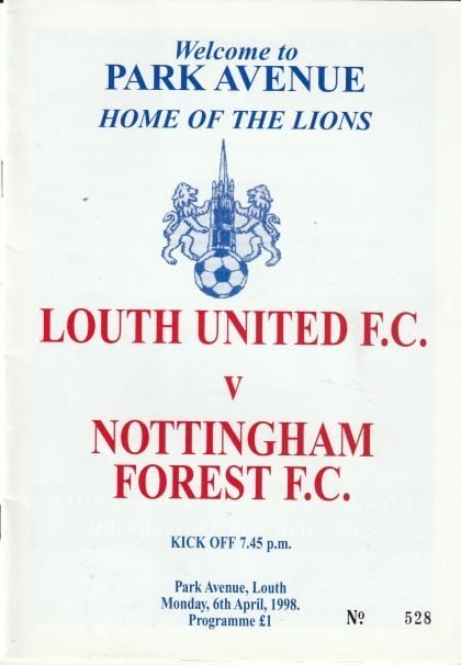Louth United v Nottingham Forest  06-Apr-1998