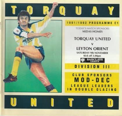 Torquay United v Leyton Orient  09-Nov-1991