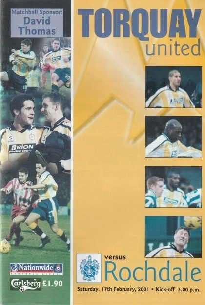 Torquay United v Rochdale 17-Feb-2001