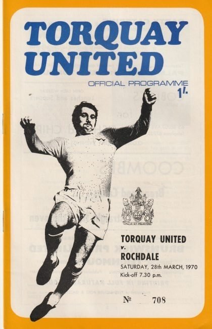 Torquay United v Rochdale  28-Mar-1970