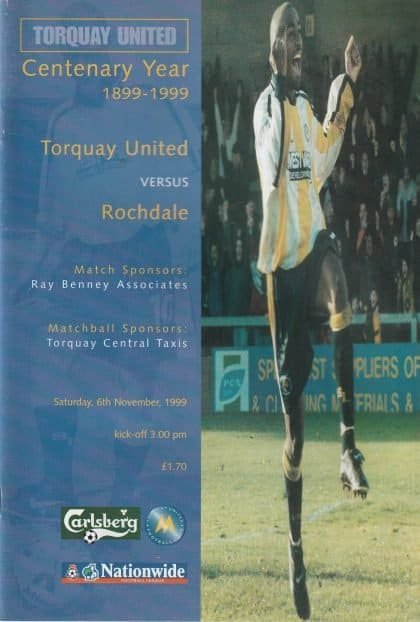 Torquay United v Rochdale 06-Nov-1999