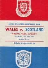 Wales v Scotland 15-May-1971