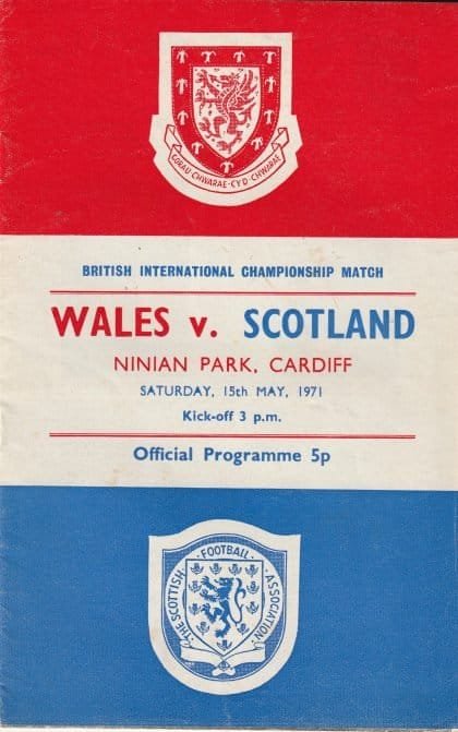 Wales v Scotland 15-May-1971
