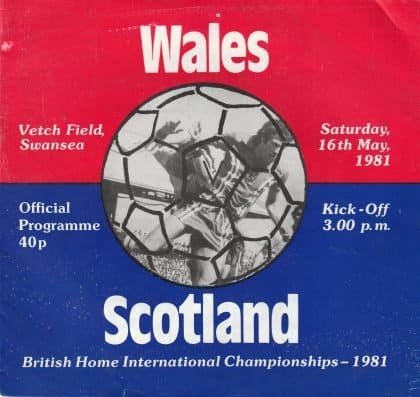 Wales v Scotland 16-May-1981