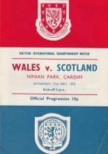 Wales v Scotland 17-May-1975