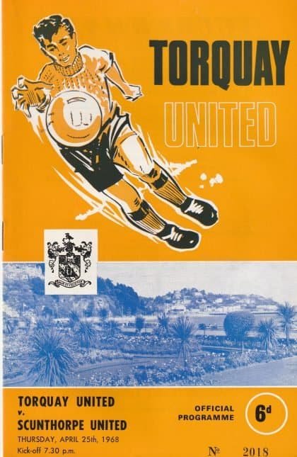 Torquay United v Scunthorpe United 25-Apr-1968