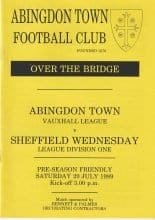 Abingdon Town v Sheffield Wednesday  29-Jul-1989
